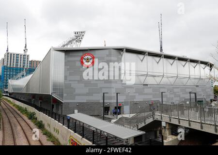 Brentford Community Stadium, Londres, Royaume-Uni. 22 mai 2021. Championnat de football de la Ligue anglaise football, Playoff, Brentford FC versus Bournemouth; vue générale de l'extérieur du stade communautaire Brentford crédit: Action plus Sports/Alamy Live News Banque D'Images