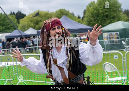 Brentwood Essex 22 mai 2021 The Weald Park Country show, Weald Festival of Dogs, Weald Festival of Cars, Weald Country Park, Brentwood Essex, Pirate, Credit: Ian Davidson/Alay Live News Banque D'Images