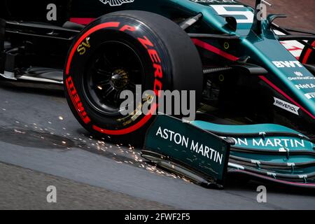 05 VETTEL Sebastian (ger), Aston Martin F1 AMR21, action pendant le Championnat du monde de Formule 1 2021, Grand Prix de Monaco du 20 au 23 mai à Monaco - photo Florent Gooden / DPPI Banque D'Images