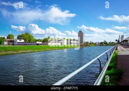 L'ancien port de Parkinsel quartier Ludwigshafen/Allemagne Banque D'Images