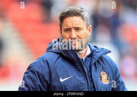 Sunderland, Royaume-Uni. 22 mai 2021. Lee Johnson, responsable de Sunderland, avant le match à Sunderland, Royaume-Uni, le 5/22/2021. (Photo par IAM Burn/News Images/Sipa USA) crédit: SIPA USA/Alay Live News Banque D'Images