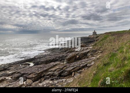 La maison de baignade Northumberland près de Howick, Craster, Cullernose point et le château de Dunstanburgh Banque D'Images