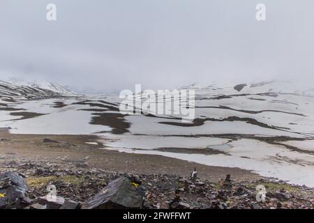 Différentes vues sur le col de Tanglangla Banque D'Images