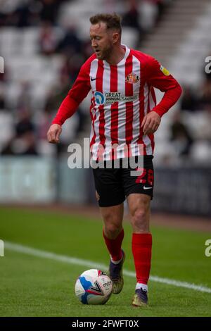 Sunderland, Tyne and Wear, Royaume-Uni. 22 mai 2021; Stadium of Light, Sunderland, Tyne and Wear, Angleterre; English football League, Playoff, Sunderland versus Lincoln City ; Aiden McGeady de Sunderland Credit: Action plus Sports Images/Alamy Live News Banque D'Images