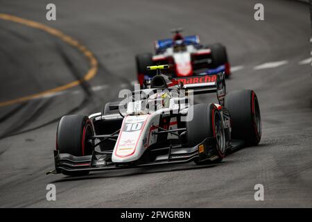 10 Pourcaire Théo (fra), ART Grand Prix, Dallara F2, action pendant le championnat 2021 de Formule 2 de la FIA à Monaco du 21 au 23 mai - photo Florent Gooden / DPPI Banque D'Images
