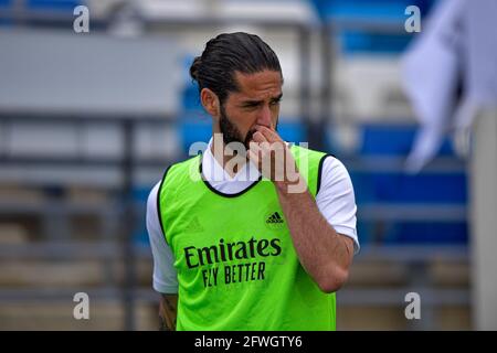 MADRID, ESPAGNE - MAI 22: Isco du Real Madrid pendant le match de la Liga Santander entre Real Madrid et Villareal à l'Estadio Alfredo Di Stefano le 22 mai 2021 à Madrid, Espagne (photo de Pablo Morano/Orange Pictures) crédit: Orange pics BV/Alay Live News Banque D'Images