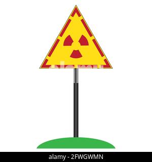 Rayonnements ionisants signe. La contamination radioactive Symbol. Attention Danger : Banque D'Images