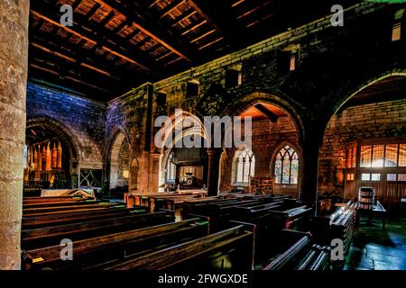 Intérieur de l’église St. Aidan, Bamburgh, Northumberland Banque D'Images