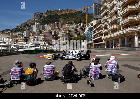 GASLY Pierre (fra), Scuderia AlphaTauri Honda AT02, action lors du Championnat du monde de Formule 1 2021, Grand Prix de Monaco du 20 au 23 mai à Monaco - photo DPPI Banque D'Images