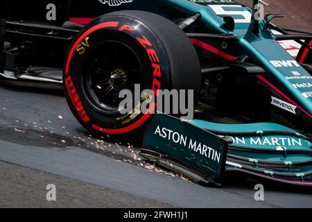 05 VETTEL Sebastian (ger), Aston Martin F1 AMR21, action pendant le Championnat du monde de Formule 1 2021, Grand Prix de Monaco du 20 au 23 mai à Monaco - photo Florent Gooden / DPPI Banque D'Images