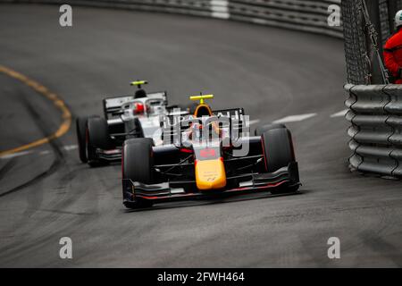 08 VIP Juri (est), Grand Prix Hitech, Dallara F2, action pendant le championnat 2021 de Formule 2 de la FIA à Monaco du 21 au 23 mai - photo Florent Gooden / DPPI / LiveMedia Banque D'Images