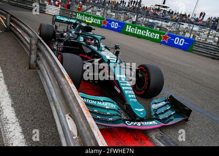 05 VETTEL Sebastian (ger), Aston Martin F1 AMR21, action pendant le Championnat du monde de Formule 1 2021, Grand Prix de Monaco du 20 au 23 mai à Monaco - photo Florent Gooden / DPPI / LiveMedia Banque D'Images