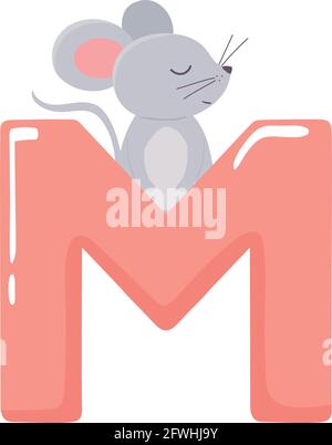 alphabet animal de souris Illustration de Vecteur