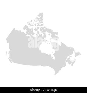 État de la carte vectorielle du Canada. Carte du territoire du Canada frontière du pays Illustration de Vecteur
