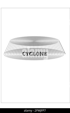 Illustration de Cyclone une calamité naturelle. Banque D'Images