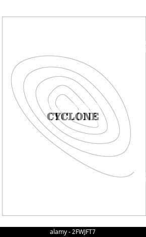 Illustration de Cyclone une calamité naturelle. Banque D'Images