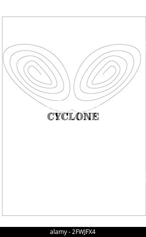 Illustration de Cyclone une calamité naturelle. Banque D'Images