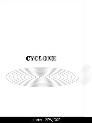 Illustration de Cyclone une calamité naturelle. Banque D'Images