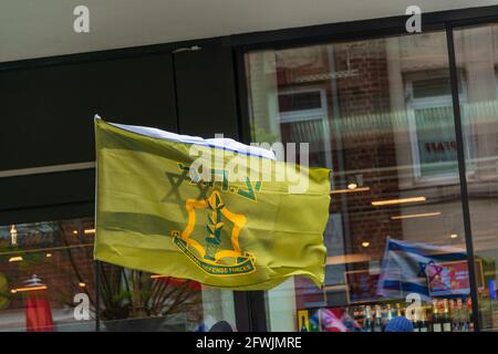 22 mai 2021 Kiel, in der Innenstadt von Kiel fand heute eine démonstration unter dem Titel „Solidarität mit Israel“ statt. Banque D'Images