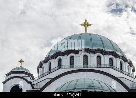 Belgrade, Serbie - 29 juillet 2014 : Église orthodoxe serbe de Saint-Sava à Belgrade Banque D'Images