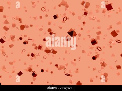 Formes géométriques de base en vol stationnaire - illustration 3d Banque D'Images