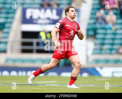 TWICKENHAM ANGLETERRE - MAI 22 : Antoine Dupont de Toulouse pendant le match final de la coupe des champions Heineken entre la Rochelle et Toulouse à Twickenham Sta Banque D'Images