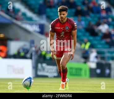 TWICKENHAM ANGLETERRE - MAI 22 : Romain Ntamack de Toulouse lors du match final de la coupe des champions Heineken entre la Rochelle et Toulouse à Twickenham Stad Banque D'Images