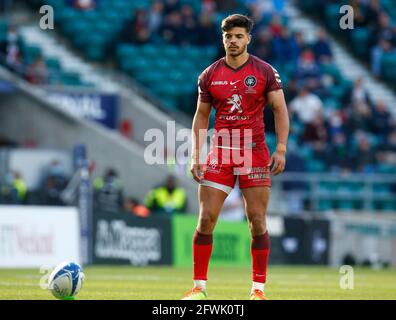 TWICKENHAM ANGLETERRE - MAI 22 : Romain Ntamack de Toulouse lors du match final de la coupe des champions Heineken entre la Rochelle et Toulouse à Twickenham Stad Banque D'Images