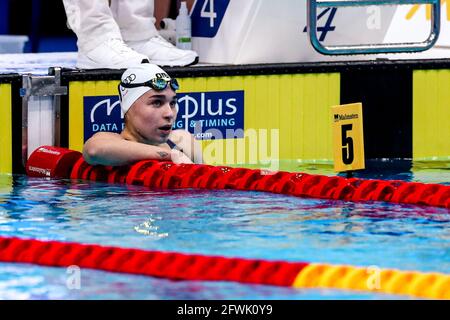 Budapest, Hongrie. 23 mai 2021. BUDAPEST, HONGRIE - MAI 23: Ajna Kesely de Hongrie en compétition aux femmes 400m Freestyle préliminaire pendant les championnats européens de LEN natation à Duna Arena le 23 mai 2021 à Budapest, Hongrie (photo de Marcel ter Bals/Orange Pictures) crédit: Orange pics BV/Alay Live News crédit: Orange pics BV/Alay Live News Banque D'Images