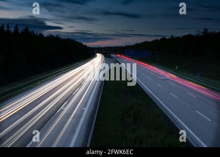 Essais légers sur autoroute Banque D'Images