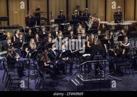 High School concert Band Banque D'Images