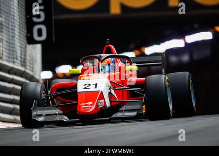 21 QUINN Alex, Arden, action lors du 3ème tour du Championnat régional d'Europe de Formule 2021 par Alpine à Monaco, du 21 au 23 mai 2021 - photo Antonin Vincent / DPPI Banque D'Images