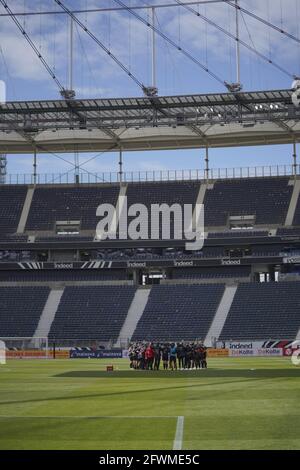 Francfort, Allemagne. 23 mai 2021. Lors du match FlyerAlarm Frauen-Bundesliga entre Eintracht Frankfurt et VfL Wolfsburg au Deutsche Bank Park de Francfort, Allemagne. Crédit: SPP Sport presse photo. /Alamy Live News Banque D'Images