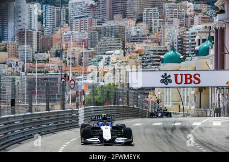 06 LATIFI Nicholas (CAN), Williams Racing F1 FW43B, action pendant le Championnat du monde de Formule 1 2021, Grand Prix de Monaco du 20 au 23 mai à Monaco - photo Antonin Vincent / DPPI / LiveMedia Banque D'Images