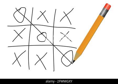 Lecture de l'illustration du vecteur TIC-tac-TOE Illustration de Vecteur