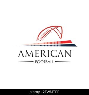 Modèle de dessin vectoriel du logo de football américain Illustration de Vecteur