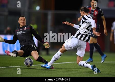 Bologne, Italie. 23 mai 2021. Adrien Rabiot (Juventus) ; 23 mai 2021 - football : championnat italien 2020 2021 ; 38Day ; match entre Bologne 0-4 Juventus au stade Renato Dall Ara ; Bologne, Italie ; ; ; ( photo par aicfoto)(ITALIE) [0855] Banque D'Images