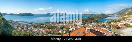 Belle ville méditerranéenne Kas en Turquie. Banque D'Images