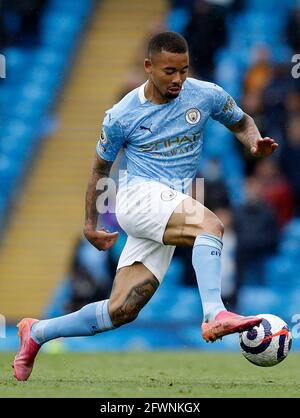 Manchester, Angleterre, le 23 mai 2021. Gabriel Jesus de Manchester City pendant le match de la Premier League au Etihad Stadium, Manchester. Crédit photo à lire: Darren Staples / Sportimage crédit: Sportimage / Alay Live News Banque D'Images