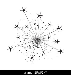 Firework simple. Illustration vectorielle sur fond blanc Illustration de Vecteur