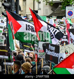 Londres Royaume-Uni - 05 22 2021 - Marche pro-palestinienne à Londres Banque D'Images