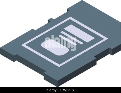 Icône de sauvegarde de la carte SD. Isométrique de l'icône de vecteur de sauvegarde de carte SD pour la conception Web isolée sur fond blanc Illustration de Vecteur