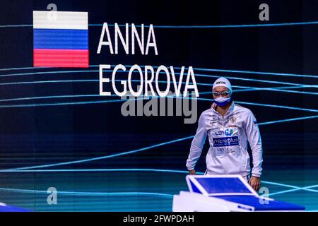 BUDAPEST, HONGRIE - MAI 23: Anna Egorova de Russie en compétition à la finale Freestyle femmes 400m pendant les championnats européens d'AQUESTON natation Banque D'Images