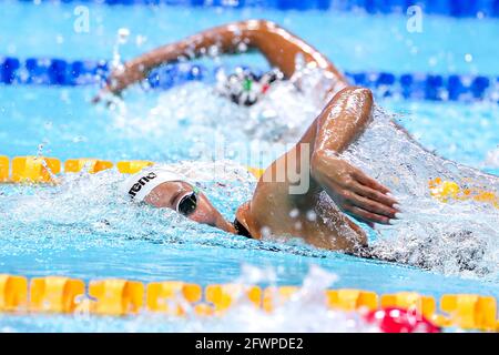 BUDAPEST, HONGRIE - MAI 23: Anna Egorova de Russie en compétition à la finale Freestyle femmes 400m pendant les championnats européens d'AQUESTON natation Banque D'Images