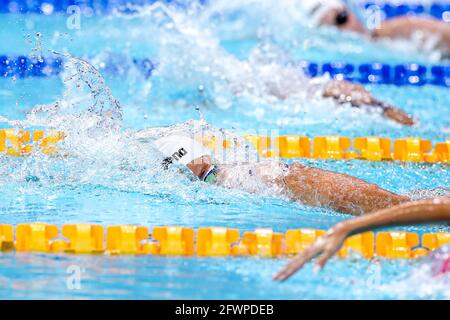 BUDAPEST, HONGRIE - MAI 23: Anna Egorova de Russie en compétition à la finale Freestyle femmes 400m pendant les championnats européens d'AQUESTON natation Banque D'Images