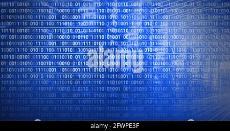 Composition du traitement du codage binaire sur les serveurs informatiques Banque D'Images