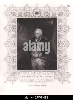 John Jervis, 1 Comte de St Vincent (1735-1823). Après Hoppner. TALLIS c1855 Banque D'Images
