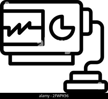 Icône défibrillateur chirurgical. Outline Surgery défibrillateur Vector icône pour la conception Web isolée sur fond blanc Illustration de Vecteur