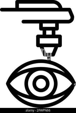 Icône de biocrination artificielle. Contour de l'icône du vecteur de biocrination artificielle pour la conception de sites Web isolée sur fond blanc Illustration de Vecteur