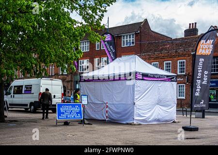 Covid-19 Rapid Testing Walk in Center, St. Albans Hertfordshire, Royaume-Uni Banque D'Images